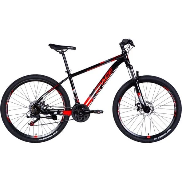 Mercury Mountainbike 27.5" Aluminium - Sort/Rød