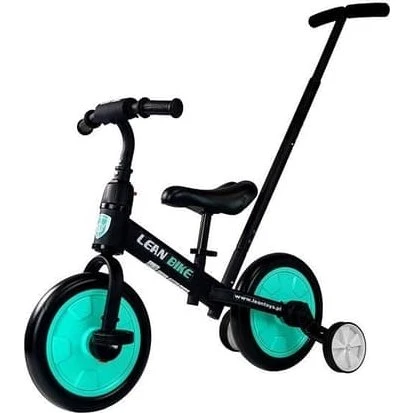 3-i-1 Trehjulet cykel til børn 3+ - Sort/Mint