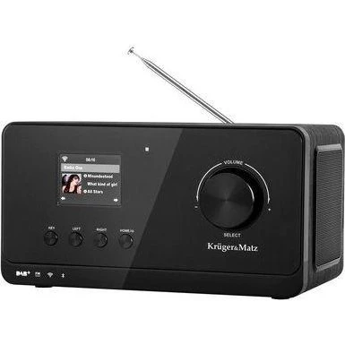 Krüger & Matz KM0816.1 Internetradio - Sort med DAB+, FM & Bluetooth
