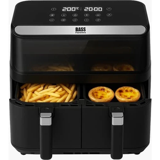 Bass Polska Dobbelt Airfryer 8,5L med vindue