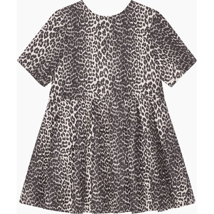 GANNI Cotton Tweed Minikjole W0362 - Leopard