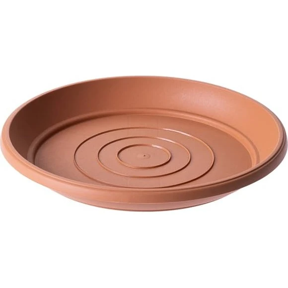 Krukkeunderskål Rund Terracotta 11 cm - 10 stk - Plast