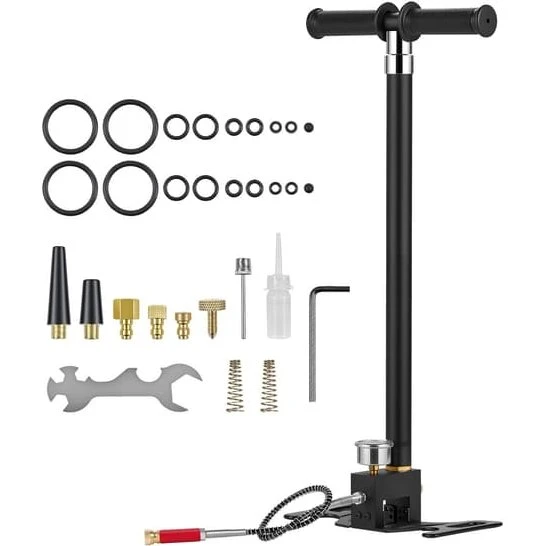 PCP Håndpumpe 4-trins 400 bar - Med olie- og fugtfilter