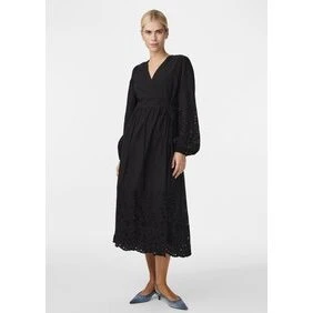 Y.A.S Yasluma LS lang wrap-kjole S – black