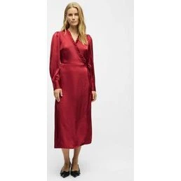 OBJECT OBJCHILLI Slå-om maxikjole – rød/karanda