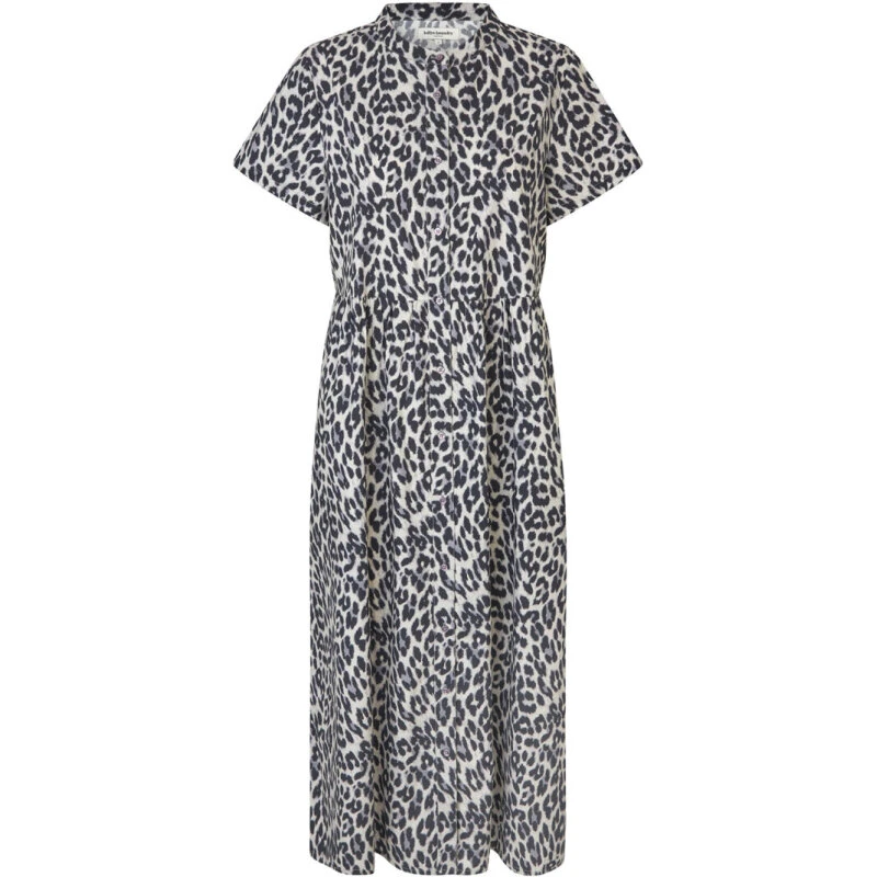 Lollys Laundry AliyaLL maxi-kjole, grå leopard