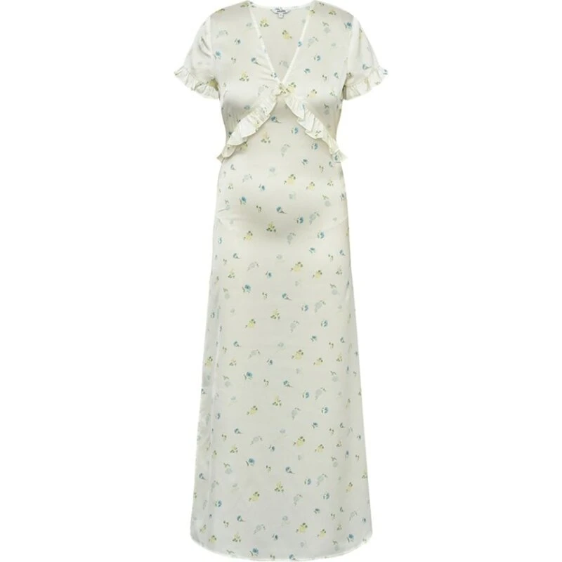 Kianne-M Evaline Print maxi-kjole i satin