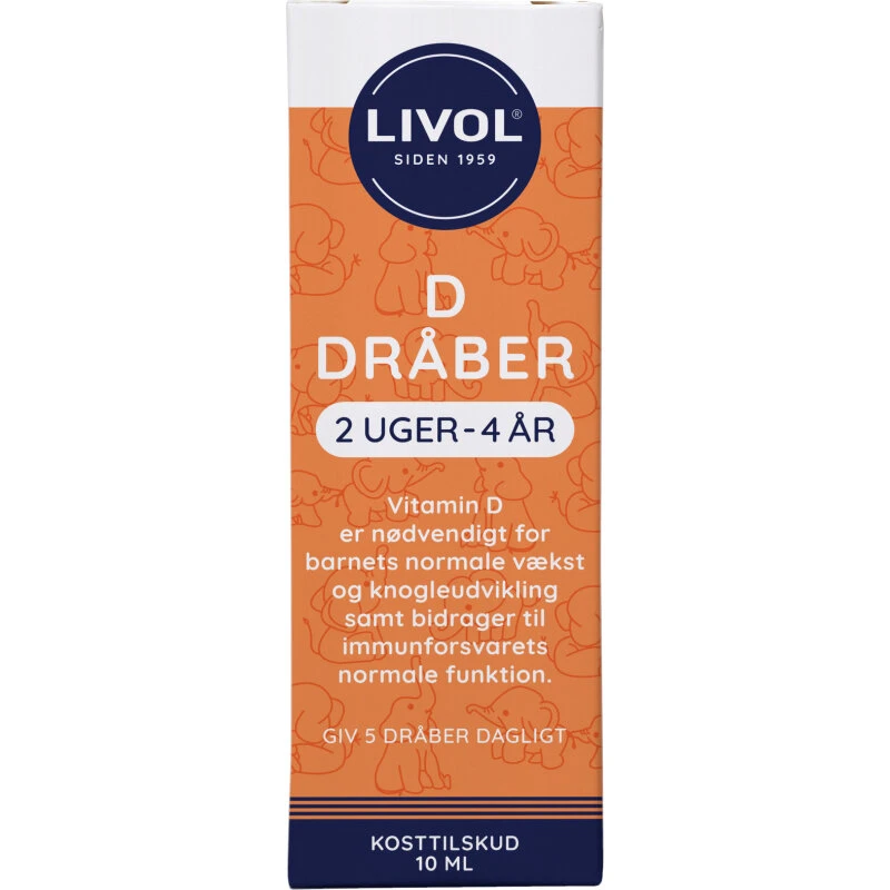 Livol D3 Dråber 2 uger–4 år 10 ml
