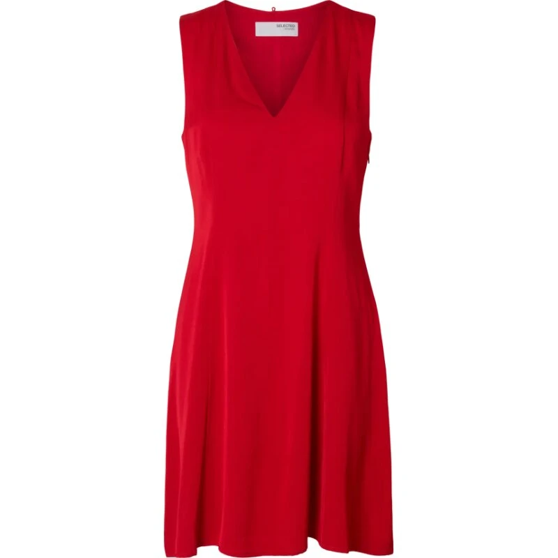 Selected Femme Leonore kort rød cocktailkjole
