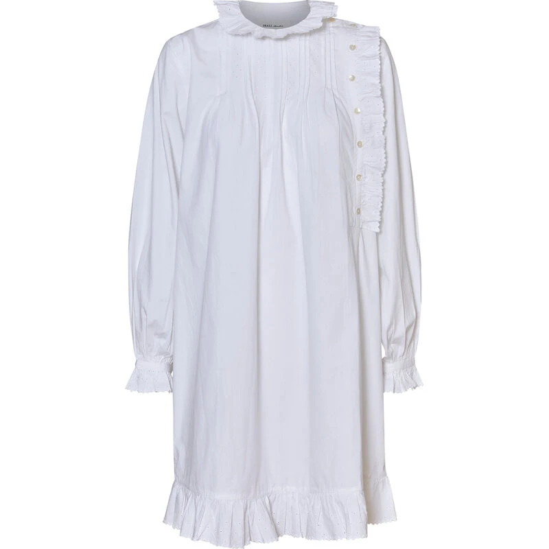 Iris Dress – Optic White, 100% økologisk bomuld