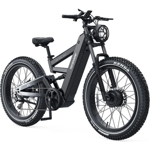 Tesway X9 Elcykel 4000W Dobbeltmotor 26" Fat Tire Sort