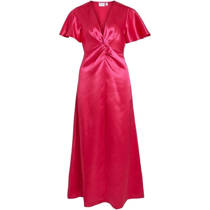 VILA Sittas kortærmet maxikjole - rosa