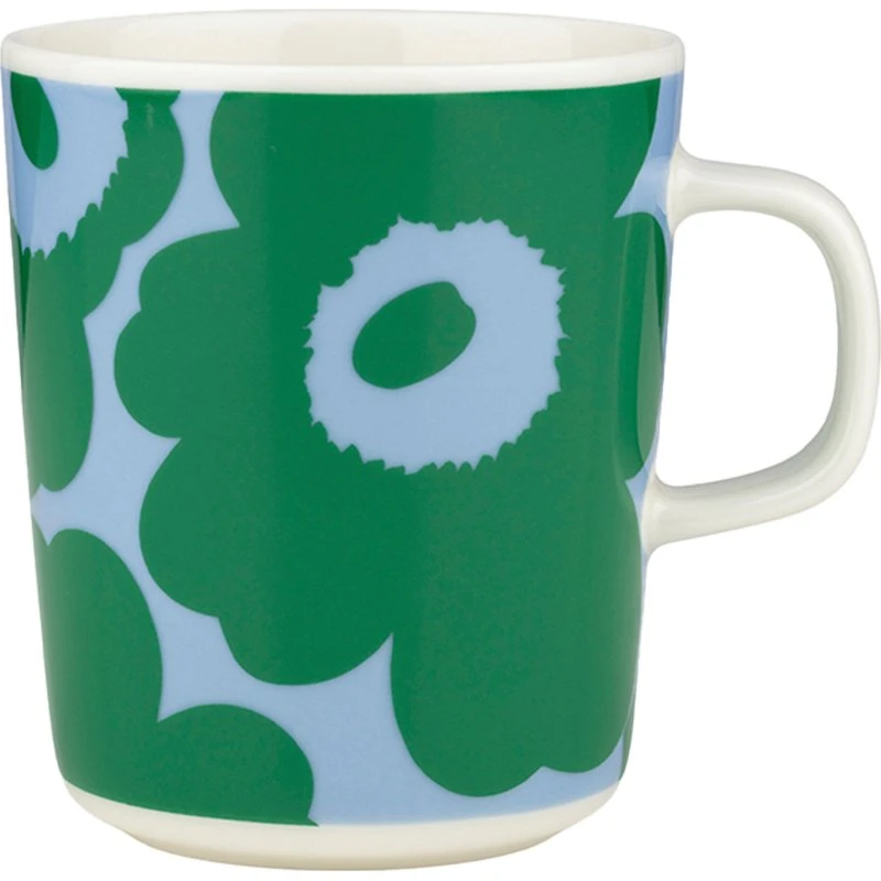 Marimekko Unikko krus 2,5 dl, hvid/grøn/lyseblå