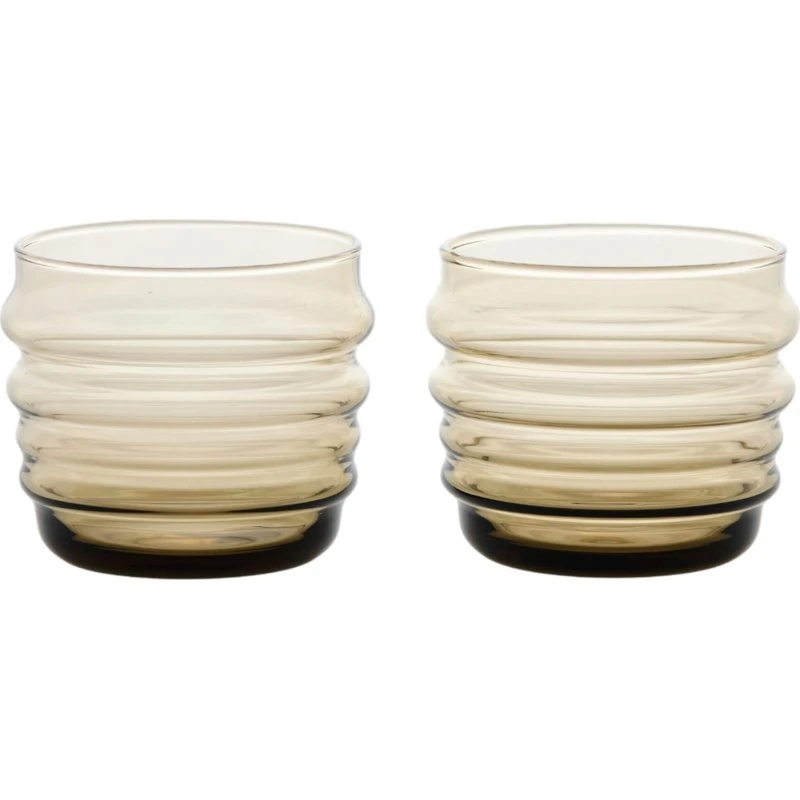Marimekko Sukat Makkaralla tumblerglas 2-pak, 2 dl, brun