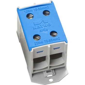 Katko KL2x95N Klemme, Al/Cu, 2x16-95 mm², 400/490A, Blå