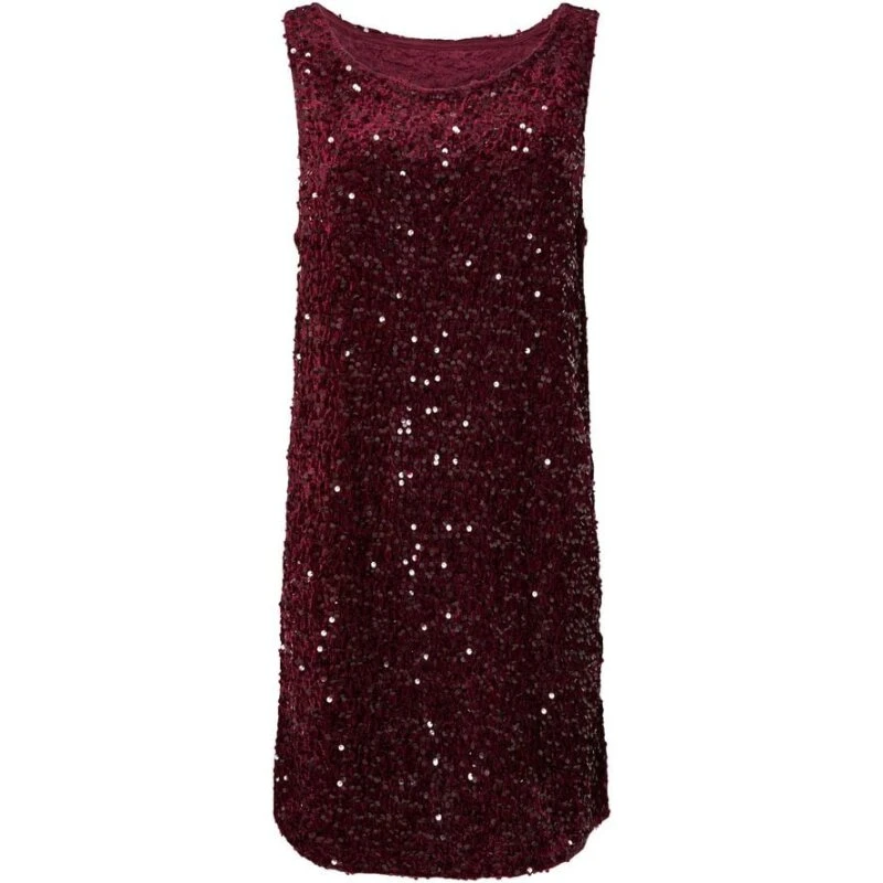 Pieces Pckam Paillet Mini-kjole, Tawny Port