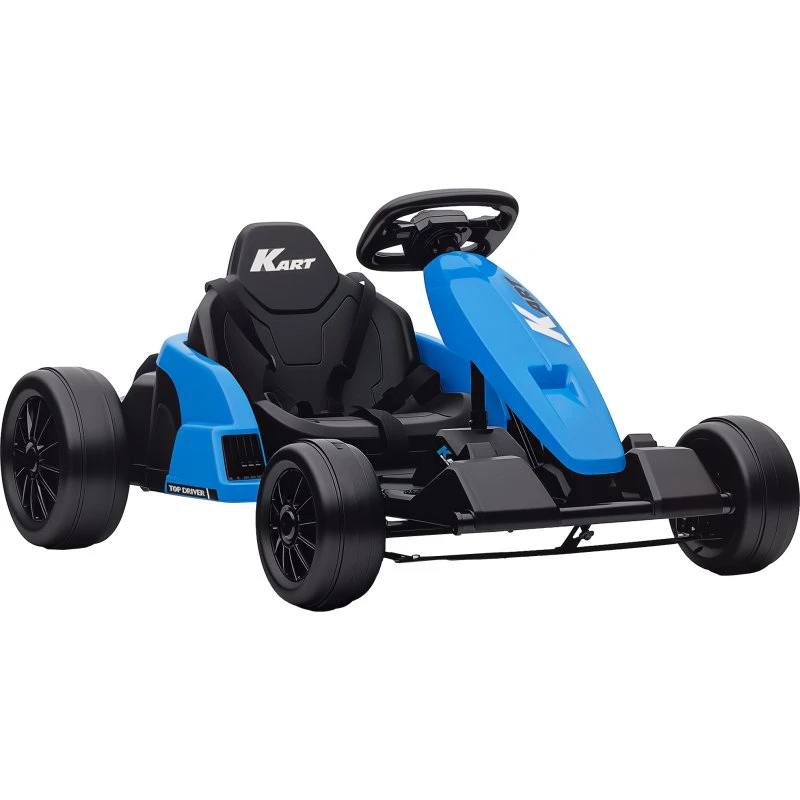 Elektrisk Gokart med Justerbart Sæde og Musik - Blå