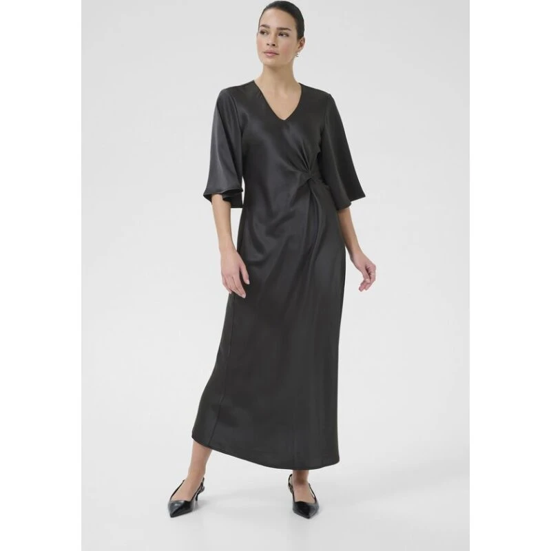 Kaffe Pristine Maxikjole - Black Oyster