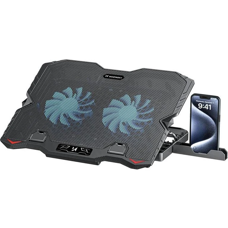 Wozinsky WDCX-015 StormPad RGB Gaming Laptopstativ, Sort