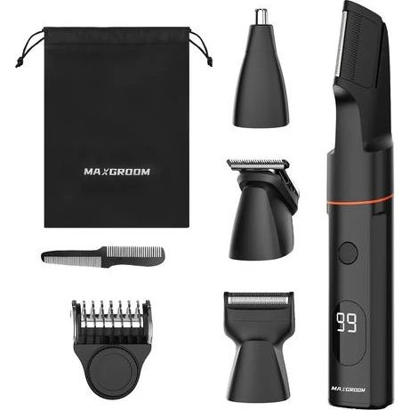 MAXGROOM LK-881 Bodytrimmer med udskiftelige tips - Sort