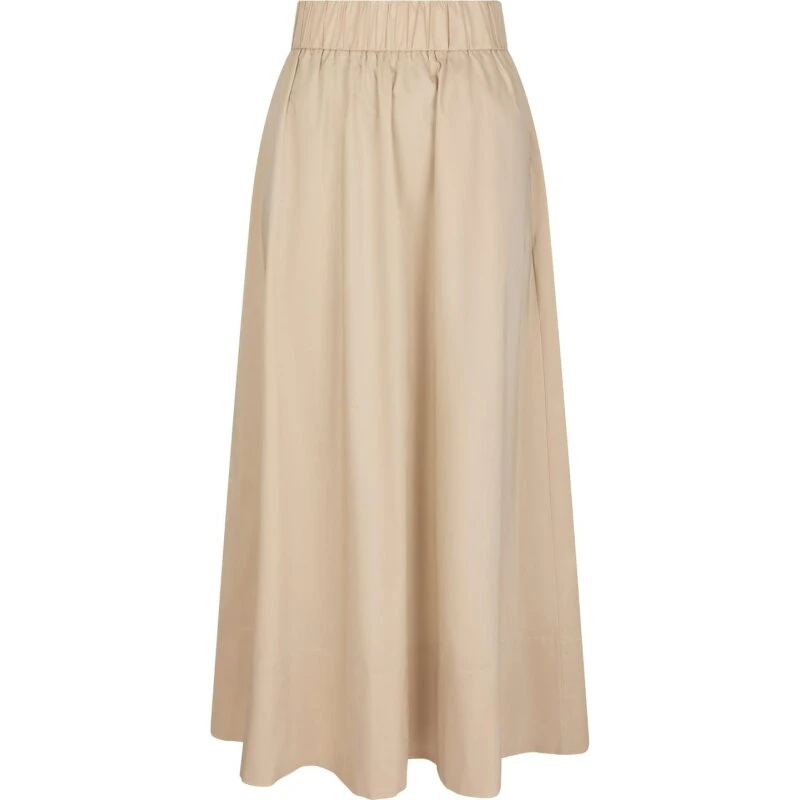 Neo Noir Yara Long Poplin Skirt 163076 - Dark Sand