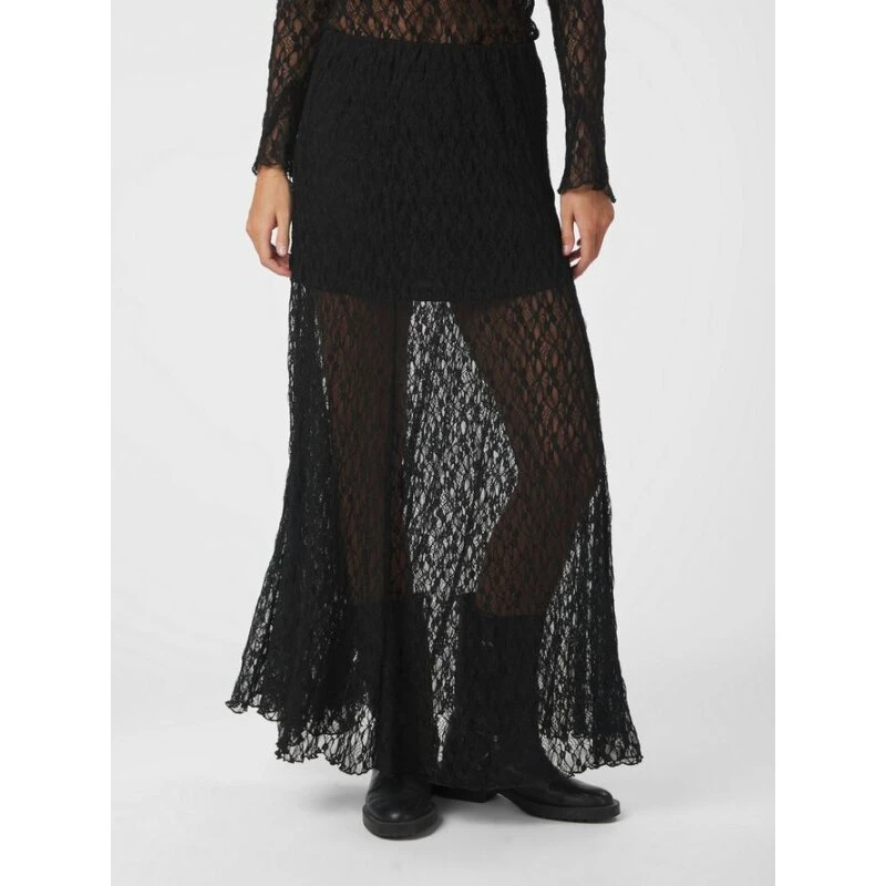 Neo Noir Mariya Lace Skirt - Sort maxi