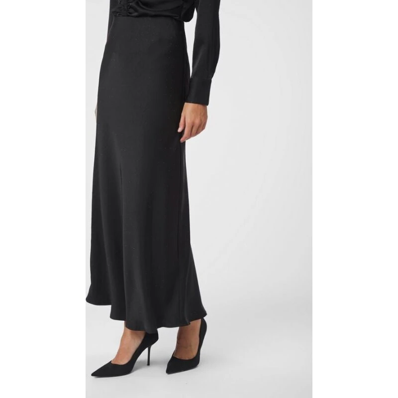 Neo Noir Viso Heavy Sateen Bedaz Skirt, Sort