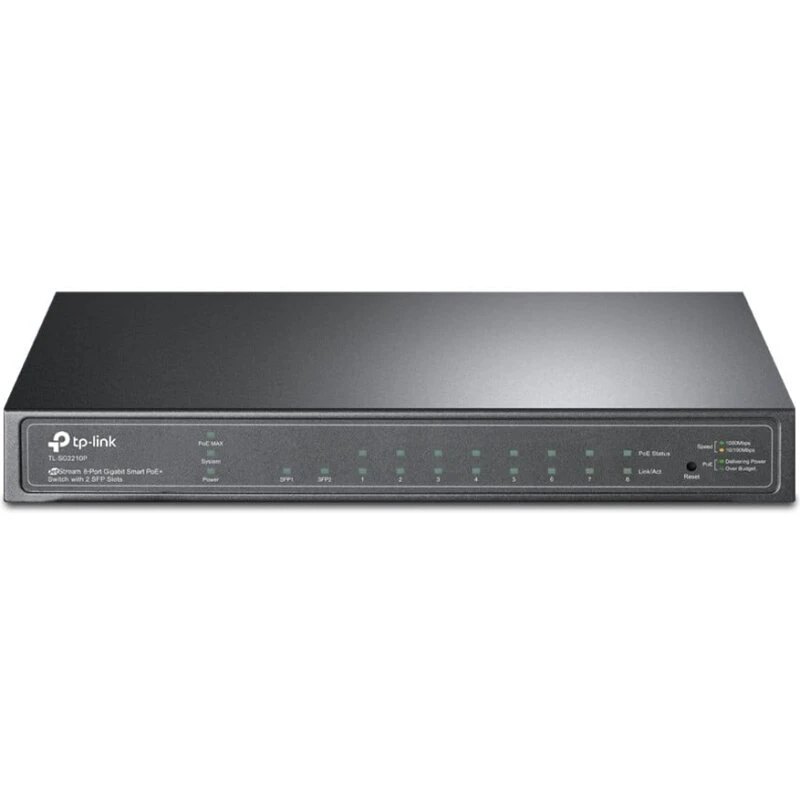 TP-Link JetStream TL-SG2210P 10-port Gigabit PoE+ (sort)