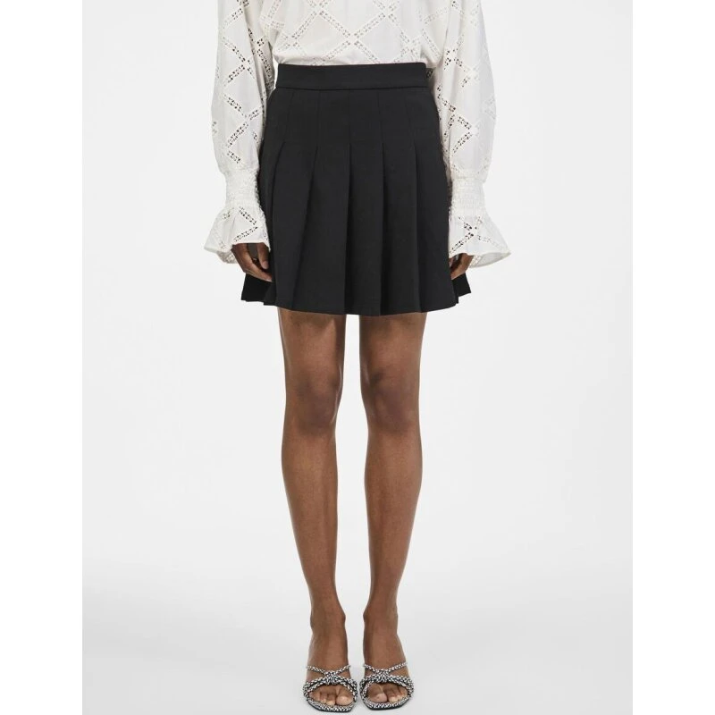 YAS YASNAJA HW Plissé mininederdel - Sort