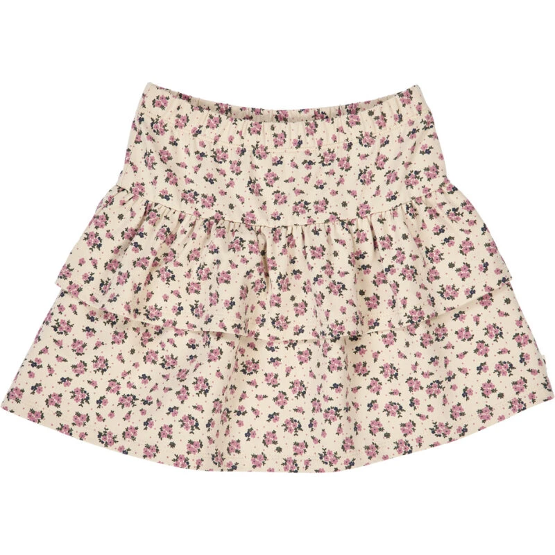 Müsli Zinna nederdel med blomsterprint, Oak/Nostalgia Rose/Deep Green