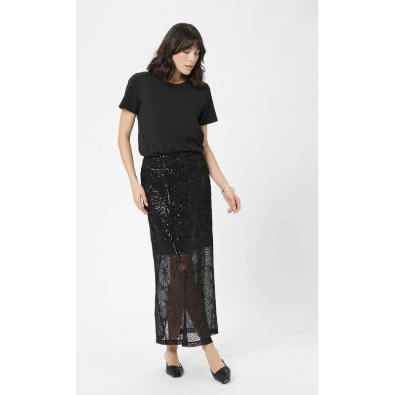 Kaffe Kalinna maxi-nederdel – Black Deep