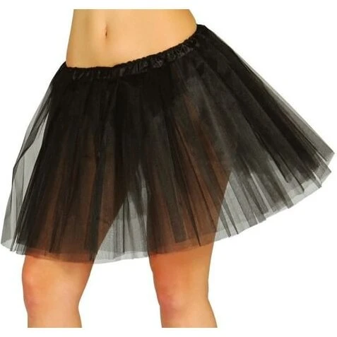 Uden mærke - Sort ballerina tutu (40 cm, elastik)