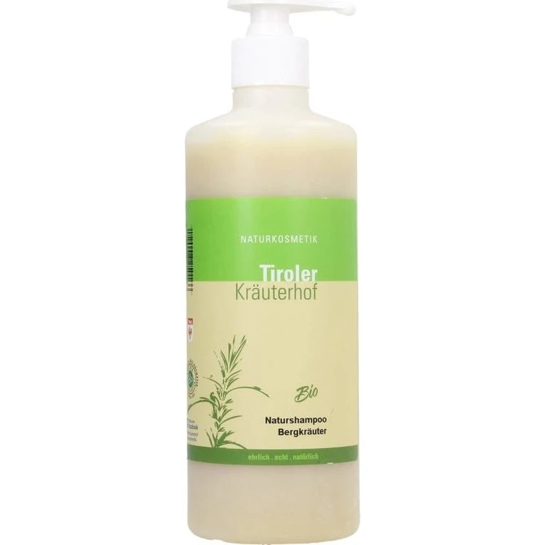 Tiroler Kräuterhof Økologisk Shampoo med Bjergurter, 500 ml