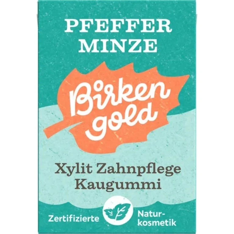 Birkengold Tyggegummi Naturale Pebermynte (28 g)