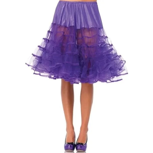 Petticoat Knælang Violet organza tutu-underskørt