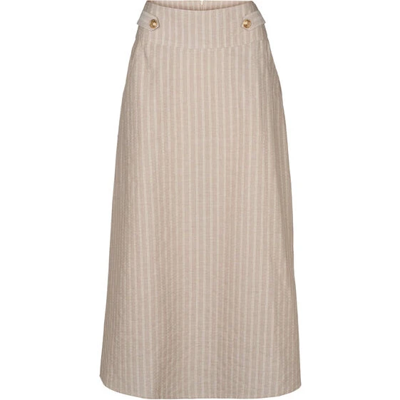 Prepair Alma midi-nederdel, Light Sand