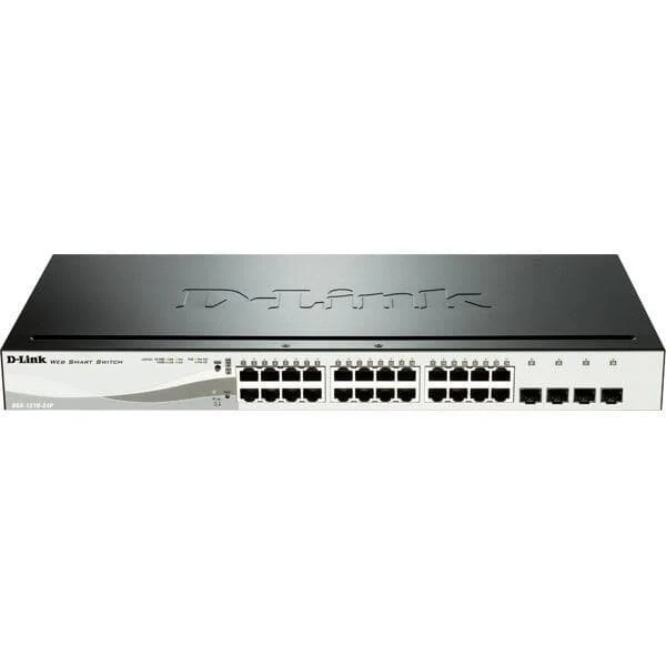 D-Link DGS-1210-24P Administreret L2 24xGigabit PoE, Sort