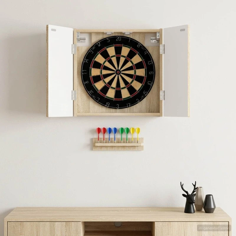 vidaXL Dartskab ARNHEM Sonoma-eg, 52,5 x 53,5 cm