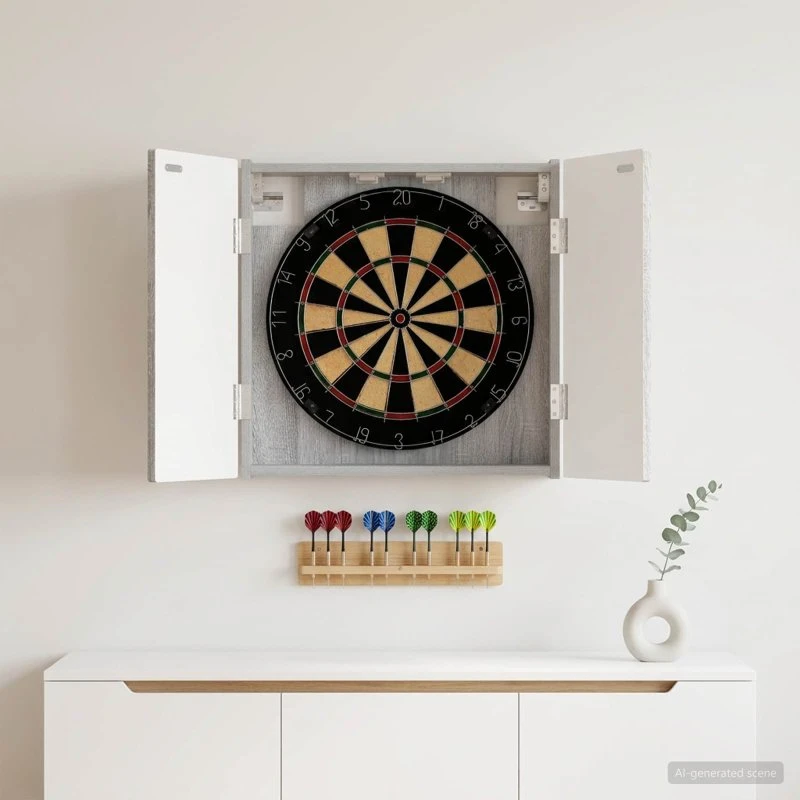 vidaXL Dartskab ARNHEM Grå Sonoma 52,5 x 10,5 x 53,5 cm