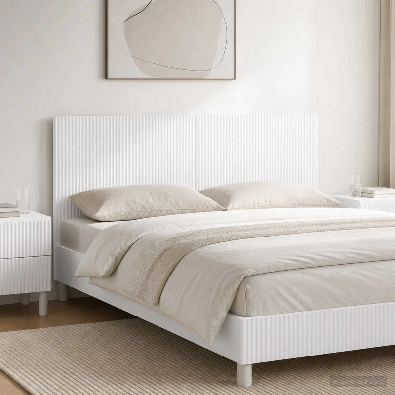 vidaXL ARNHEM Væghængt hovedgærde, hvid, 120 cm