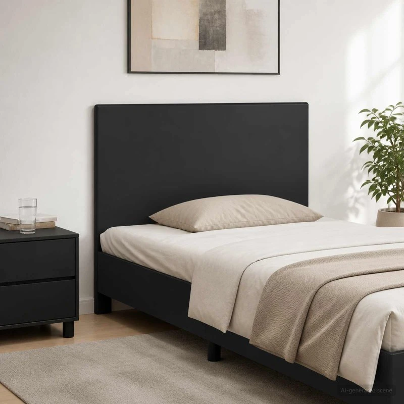 vidaXL BREDA Væghængt Hovedgærde Sort - 100 x 50 cm