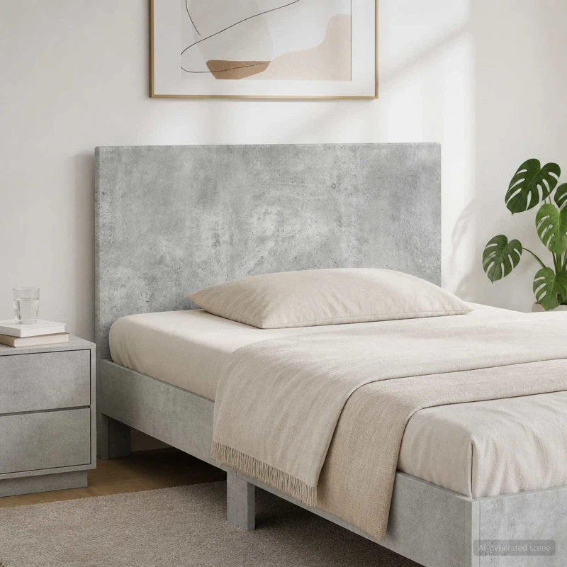 vidaXL BREDA Væghængt hovedgærde, Betongrå, 100 x 50 cm