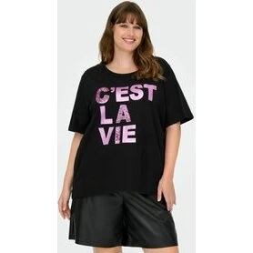 ONLY Carmakoma CarRiri Oversize T-shirt, Sort