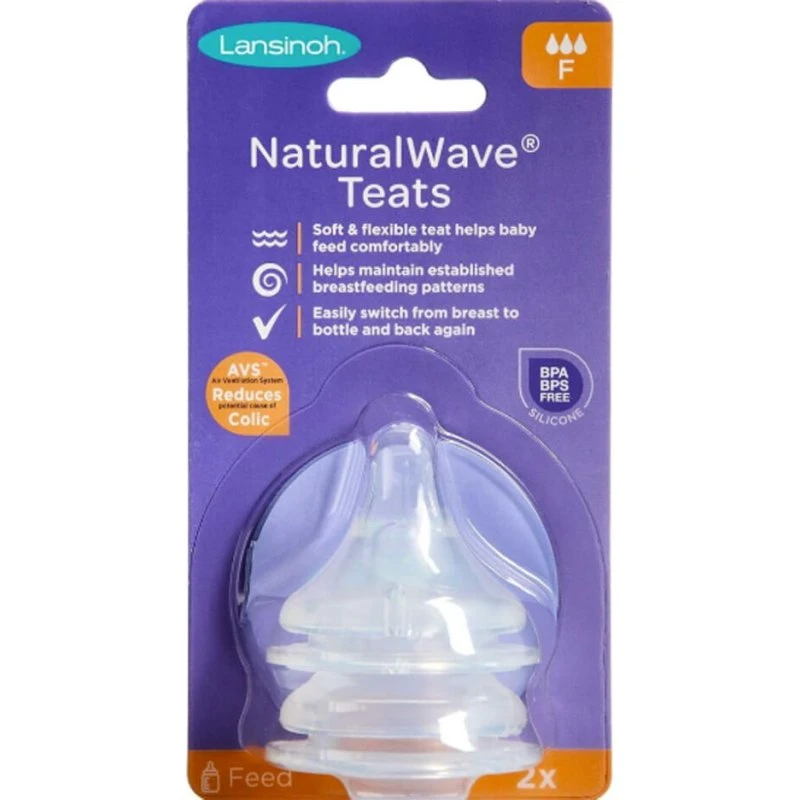 Lansinoh Natural Wave Flaskesut - Fast Flow (2 stk.)