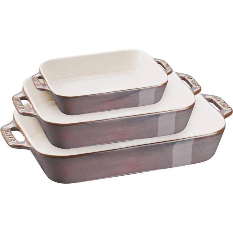 STAUB Cooking ovnfaste fade sæt, 3 stk., Antique Grey
