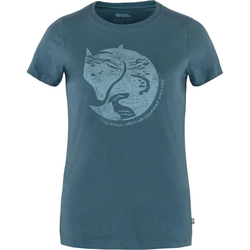Fjällräven Dame Arctic Fox T-shirt, Indigoblå