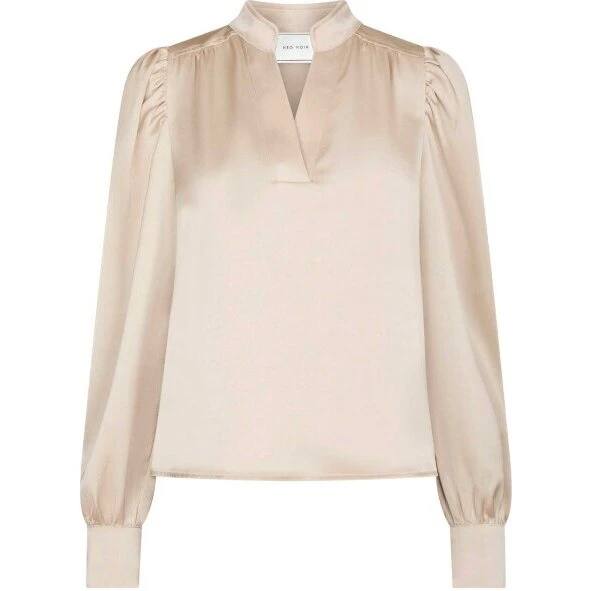 Neo Noir Rosslyn Heavy Sateen Bluse - Champagne