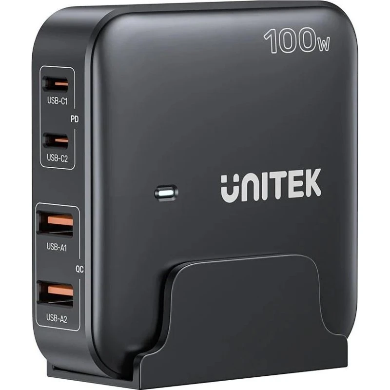 Unitek P1229A Oplader: 2x USB-A & 2x USB-C, 5A