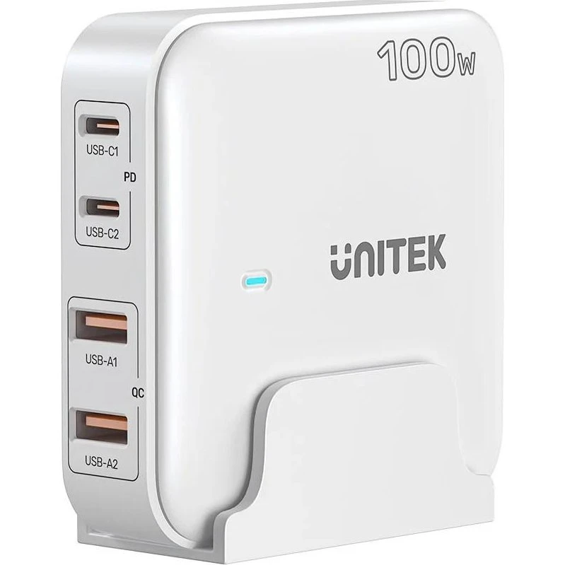 UNITEK P1229AWH01-EU 70W GaN Oplader med 2x USB-C
