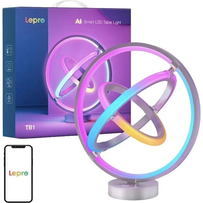 Lepro TB1 RGB Skrivebordslampe med App- og Stemmestyring